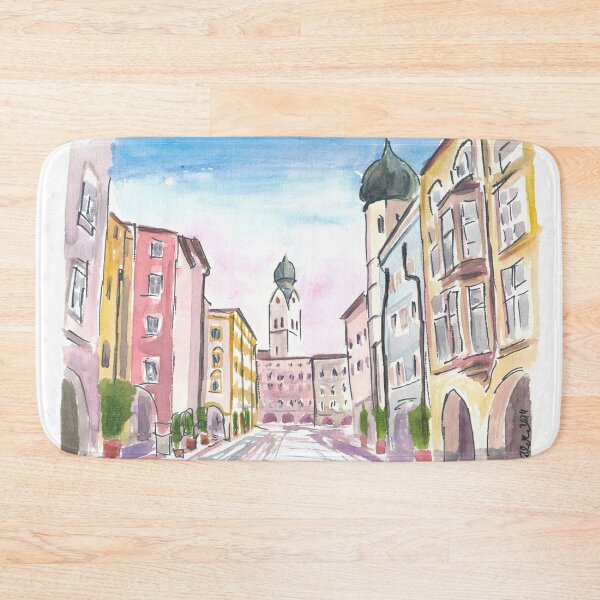 Item preview, Rosenheim Hl Geist Gasse View Scene designed and sold by artshop77.