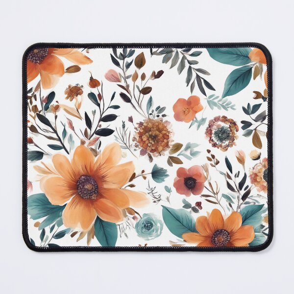 Item preview, Floral Orange Brown Flowers Design 336 designed and sold by artbylucie.