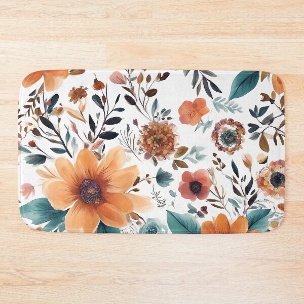 Item preview, Floral Orange Brown Flowers Design 336 designed and sold by artbylucie.