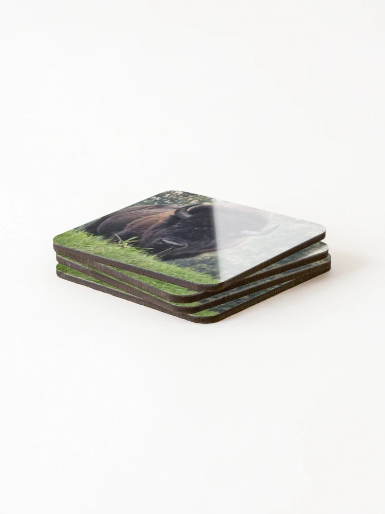 Thumbnail 4 of 5, Coasters (Set of 4), Alpha Bison Rising designed and sold by 3DAF.