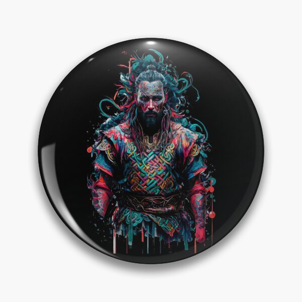 Item preview, Celtic Pagan Warrior Stare Abstract Design designed and sold by CELTIC-DESIGNS.