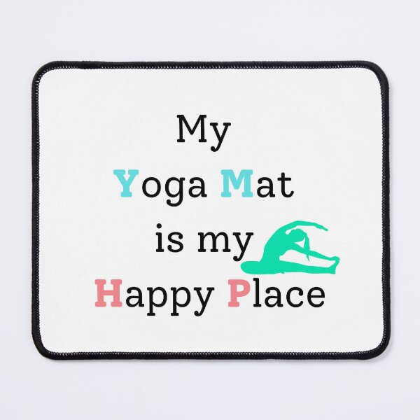 Item preview, Yoga Mat Quote for Happy Life designed and sold by Kind Krafts.