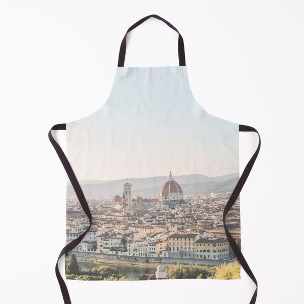 Item preview, Florence, Italy I Pastel panorama of the city on the Duomo Santa Maria by the sunset light in summer vintage aesthetic with views of Tuscany countryside, cypress trees, the Arno river and mountains designed and sold by Julie Travel Photography.