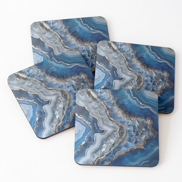 Item preview, Metallic blue marbled crystal designed and sold by GiftsofAsili.