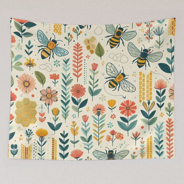 Item preview, Garden Symphony: Bees Among Blossoms designed and sold by aminz4.