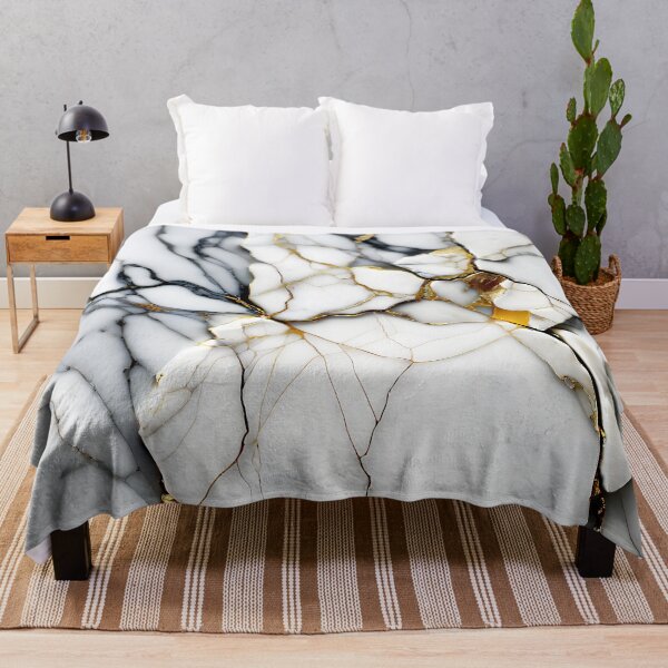 Item preview, Abstract Marble IMAGE PRINT ONLY (not real Marble) White Grey Gold designed and sold by Beachy.