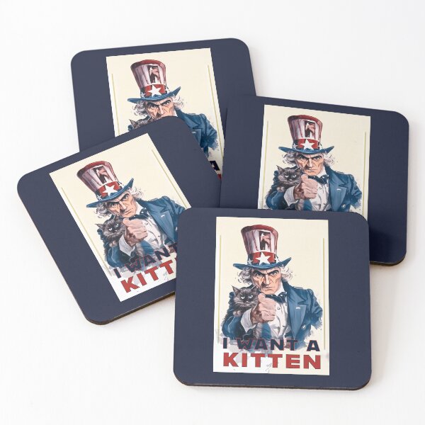 Item preview, I Want a Kitty FUNNY cat pet illustration gif designed and sold by La Loca.