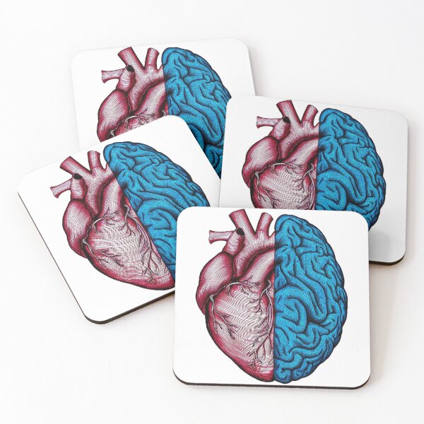 Item preview, Heart and brain, anatomical designed and sold by RedCircleArt.