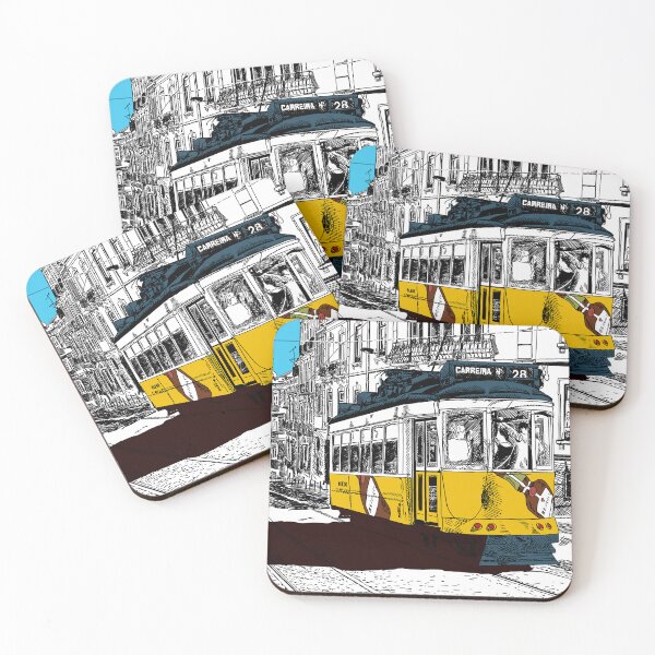 Item preview, Tram 28 Lisbon Portugal Travel Print designed and sold by Ginzalluna.