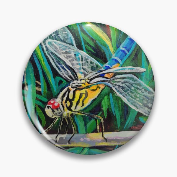 Item preview, Blue Dasher Acrylic Painting designed and sold by CozyPixelFluff.