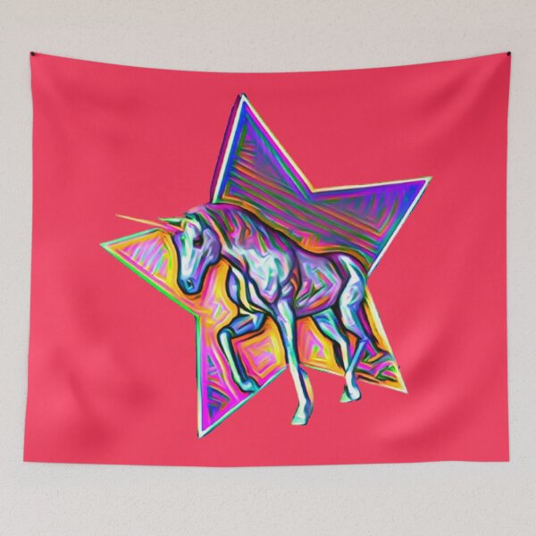 Item preview, Nostalgic Psychedelic Unicorn Art designed and sold by Alondra.