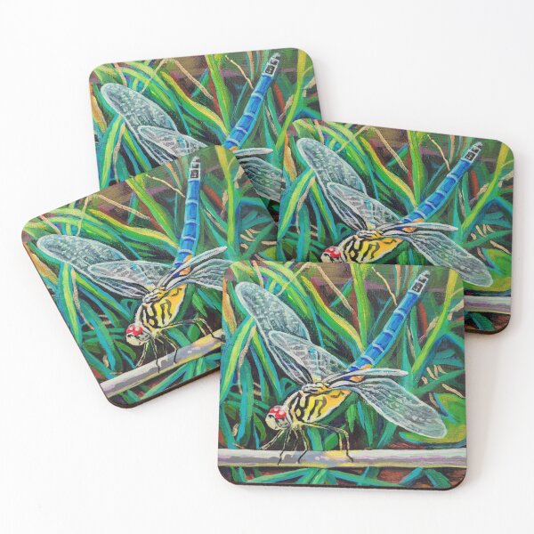 Item preview, Blue Dasher Acrylic Painting designed and sold by CozyPixelFluff.