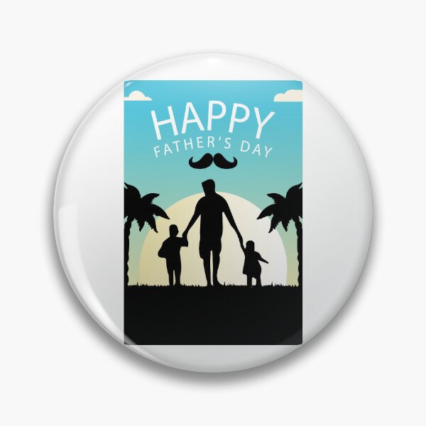 Item preview, Happy Father's Day vector graphic with a silhouette of a father holding his son and daughter. designed and sold by AtonuHaque.