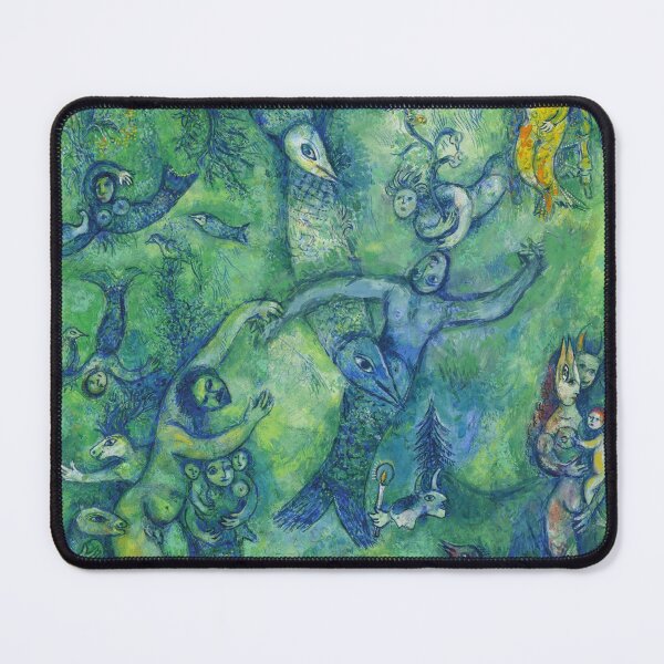 Item preview, emerald green carnival Marc Chagall designed and sold by philippesurRB.