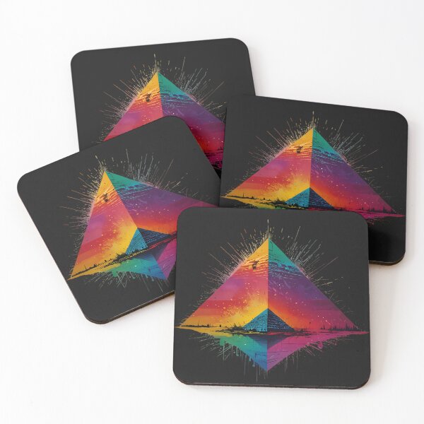 Item preview, Pyramids pattern multi coloured watercolour designed and sold by FocusedArt.