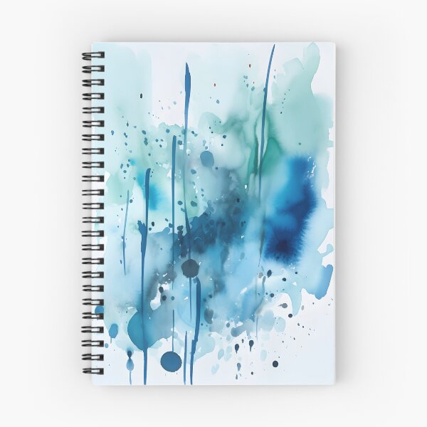 Artikelvorschau, Blaues Aquarell Abstrakt, Fine Art Print, farbenfrohe ruhige Wandkunst Teal entworfen und verkauft von Lightweav.