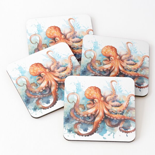 Item preview, Octopus Watercolour Illustration designed and sold by Roxane Bay.