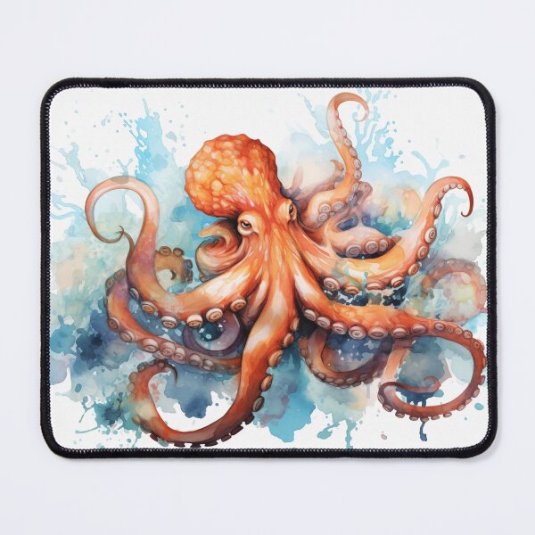 Item preview, Octopus Watercolour Illustration designed and sold by Roxane Bay.