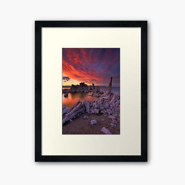 Mono Lake Sierra Wave Sunset Framed Art Print