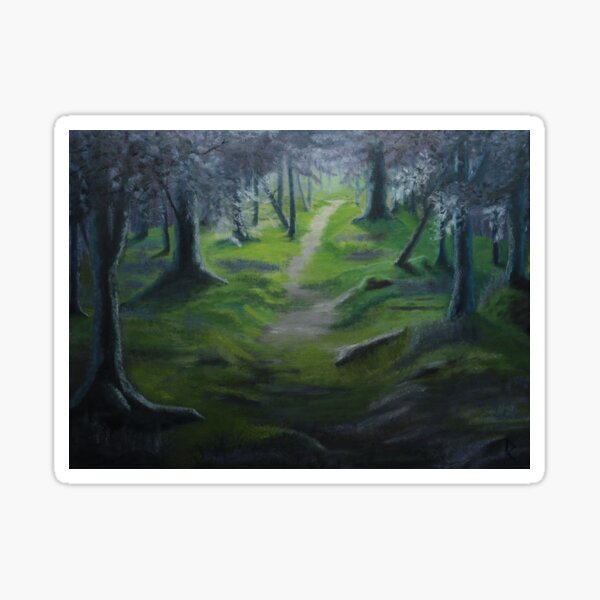Original Oil Painting "Amethyst Woods" Sticker