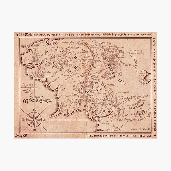 Item preview, Middle Earth map designed and sold by InmaG.