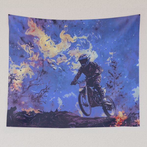 Item preview, Burning Trails - Dirt-bike Rider designed and sold by NaturePrints.