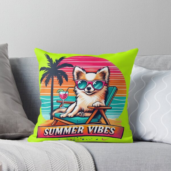 Item preview, "Summer Vibes" Puppy Dog Chihuahua Sunglasses Beach Cocktail. designed and sold by redask2me.