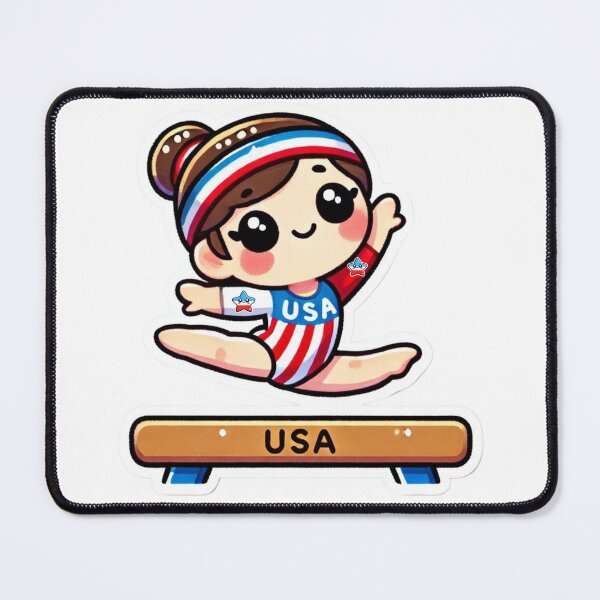 Item preview, Kawaii Gymnastics Champion USA designed and sold by BlankCanvasHaHa.