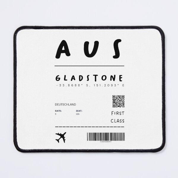 Item preview, Gladstone | Plane Ticket Design | Traveling | Tourists designed and sold by RM-Journey.