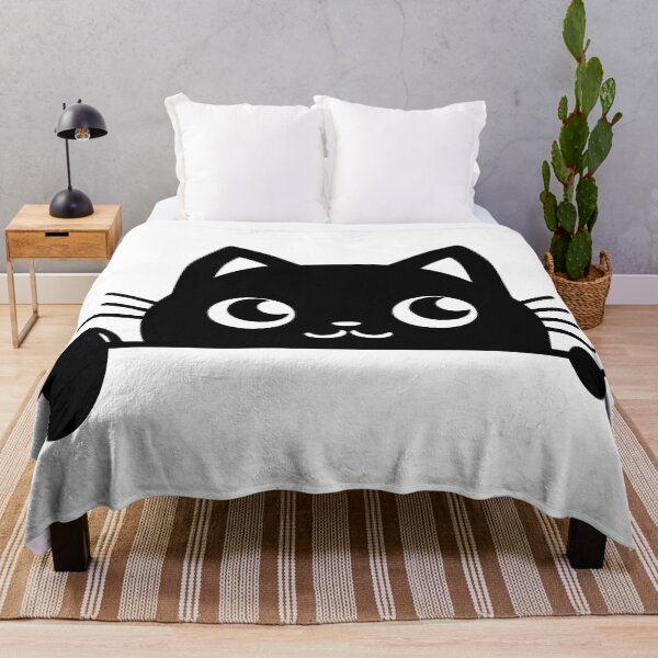 Item preview, Curious Black and White Cat Peeking designed and sold by MushroomHut.