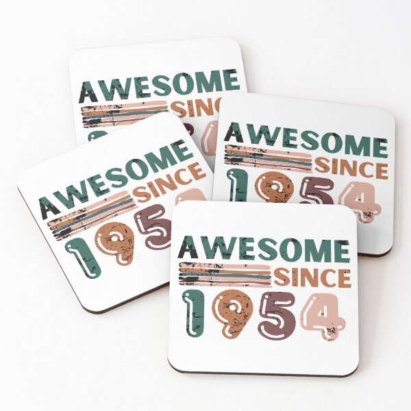Item preview, Awesome since 1954. 70th birthday gift. Distressed design designed and sold by FreeSoulLab.