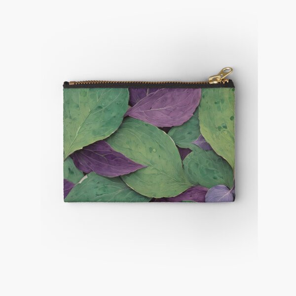 Item preview, Vibrant Green and Purple Leaves Pattern designed and sold by Slick-Waffles.