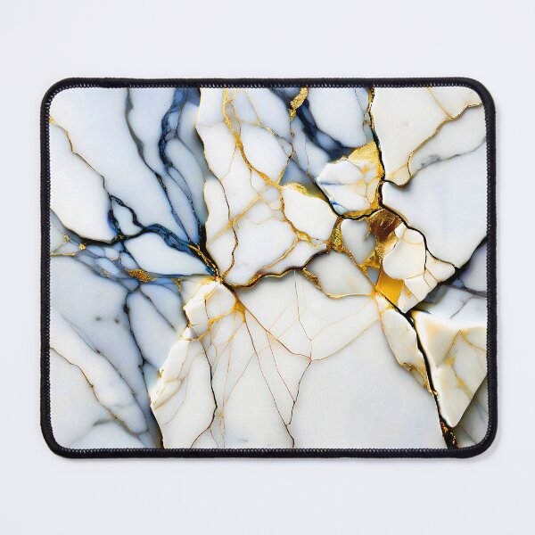 Item preview, Abstract Marble IMAGE PRINT ONLY (not real Marble) White Navy Gold designed and sold by Beachy.