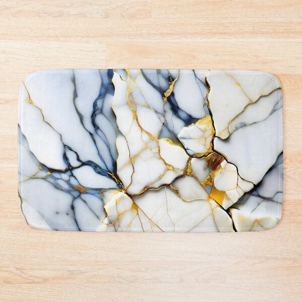 Item preview, Abstract Marble IMAGE PRINT ONLY (not real Marble) White Navy Gold designed and sold by Beachy.