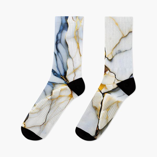 Item preview, Abstract Marble IMAGE PRINT ONLY (not real Marble) White Navy Gold designed and sold by Beachy.
