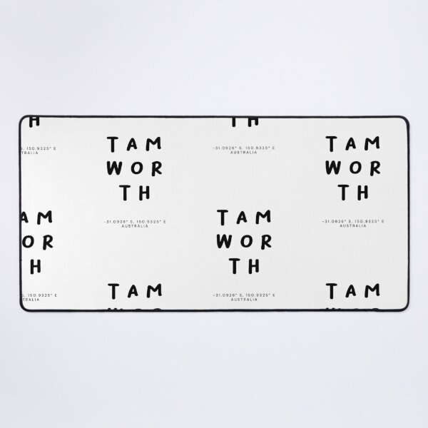Item preview, Tamworth | Typography Design | Design Map Coordinates designed and sold by RM-Journey.