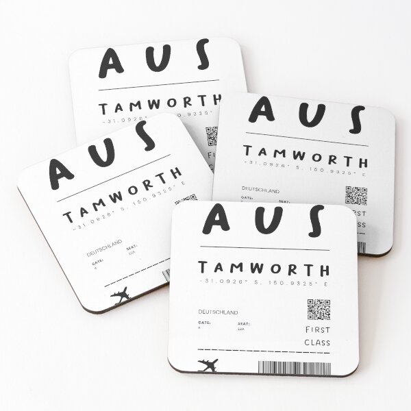Item preview, Tamworth | Plane Ticket Design | Traveling | Tourists designed and sold by RM-Journey.