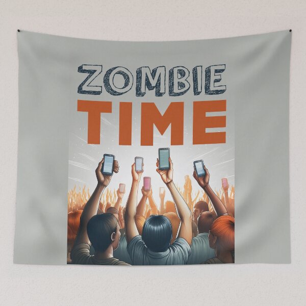 Item preview, zombie time technology modern life quotes designed and sold by La Loca.