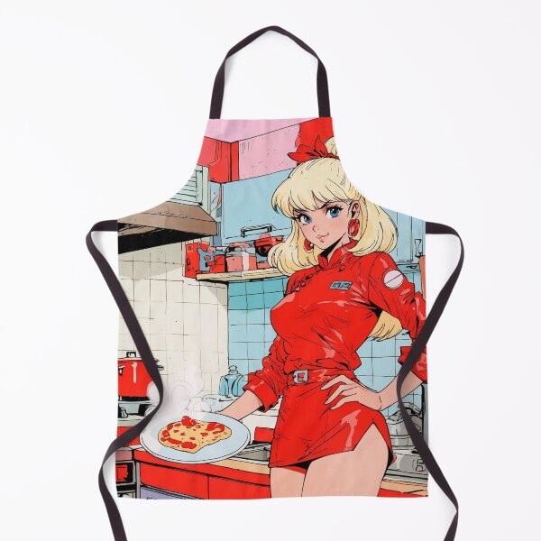 Item preview, Anime girl cooking pizza designed and sold by Millionsxi.