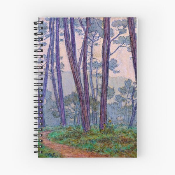 Item preview, Loguivy Woodlands France 1897 Henri Rivière designed and sold by RocketshipRetro.