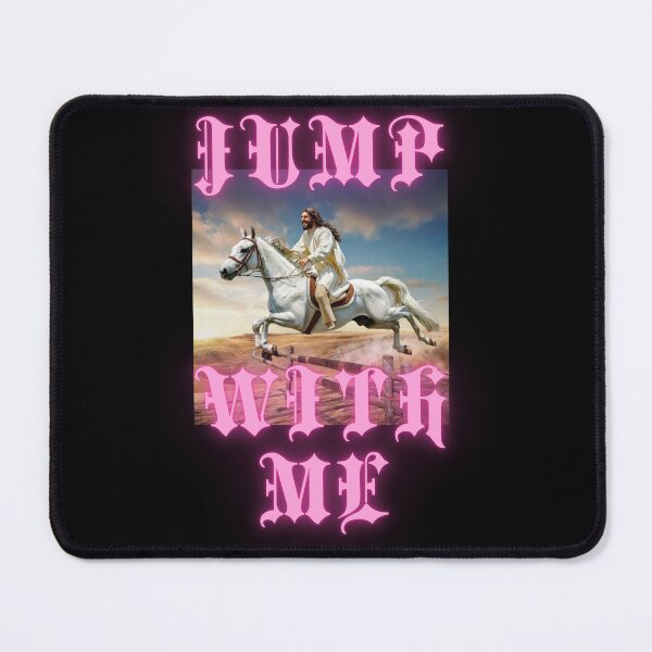 Item preview, JUMP with me say Jesus on horseback christian gothic crazy gifts designed and sold by thankful-loco.