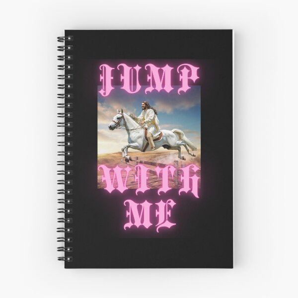 Item preview, JUMP with me say Jesus on horseback christian gothic crazy gifts designed and sold by thankful-loco.