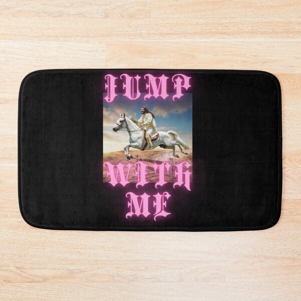 Item preview, JUMP with me say Jesus on horseback christian gothic crazy gifts designed and sold by thankful-loco.