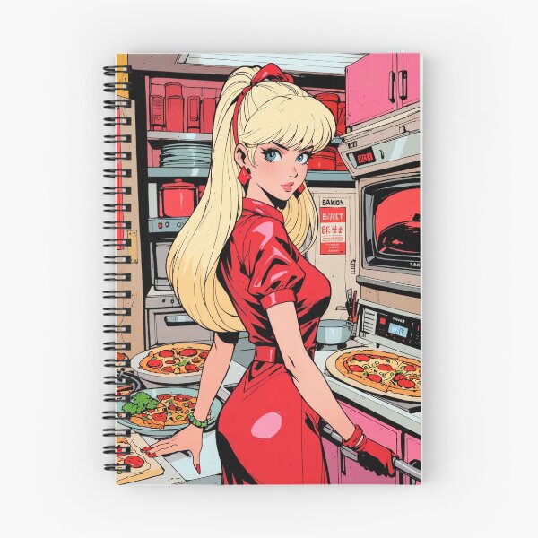 Item preview, Anime girl cooking pizza  designed and sold by Millionsxi.