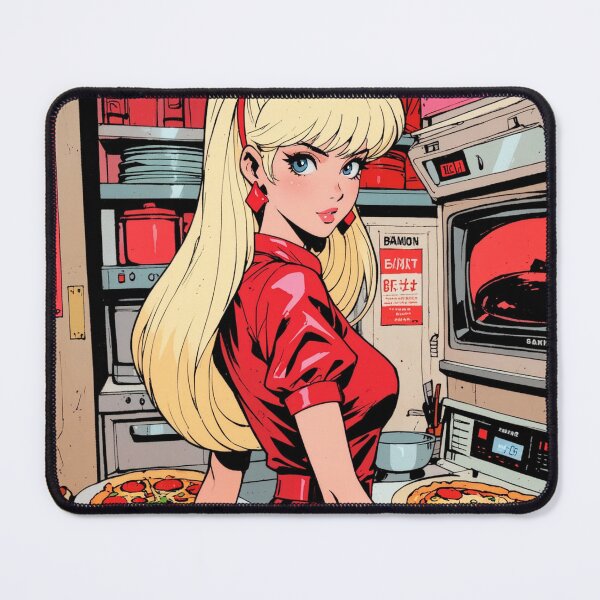 Item preview, Anime girl cooking pizza  designed and sold by Millionsxi.