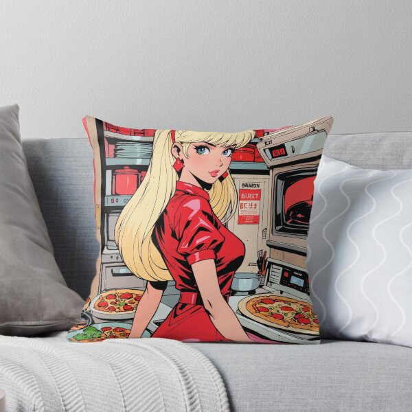 Item preview, Anime girl cooking pizza  designed and sold by Millionsxi.