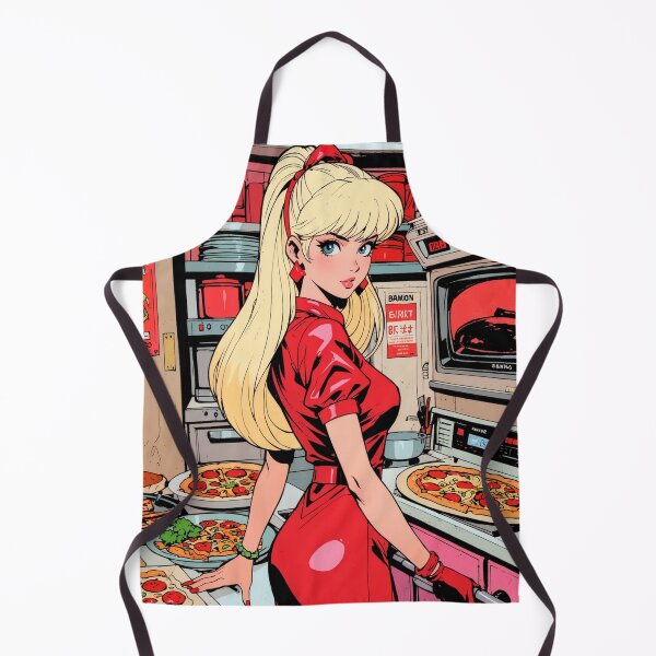 Item preview, Anime girl cooking pizza designed and sold by Millionsxi.