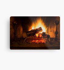 Fireplace Metal Print
