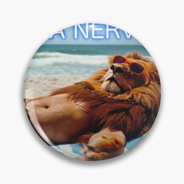 Item preview, Cowardly Lion at the Beach designed and sold by RoninWorkshop.
