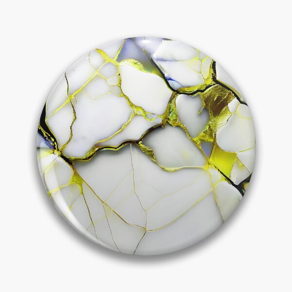 Item preview, Abstract Marble IMAGE PRINT ONLY (not real Marble) White Blue Yellow designed and sold by Beachy.